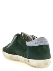 Golden Goose Green Leather Low Top Super-Star Sneakers