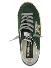 Golden Goose Green Leather Low Top Super-Star Sneakers