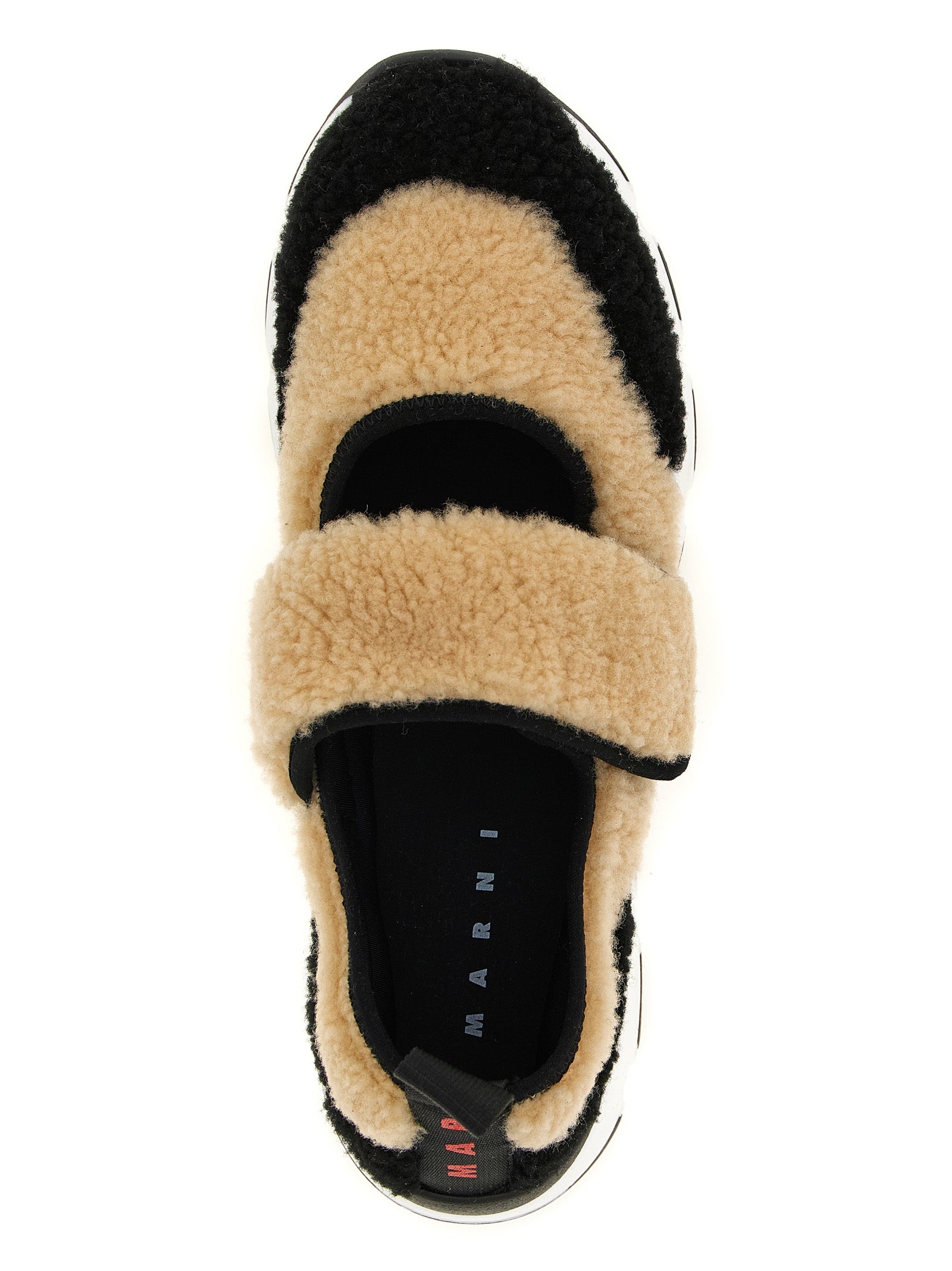Marni White/Black Lamb Leather Chunky Sneakers
