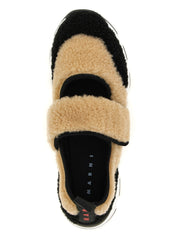 Marni White/Black Lamb Leather Chunky Sneakers