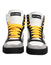 Dolce & Gabbana Multicolor Calf Leather High Top Sneakers