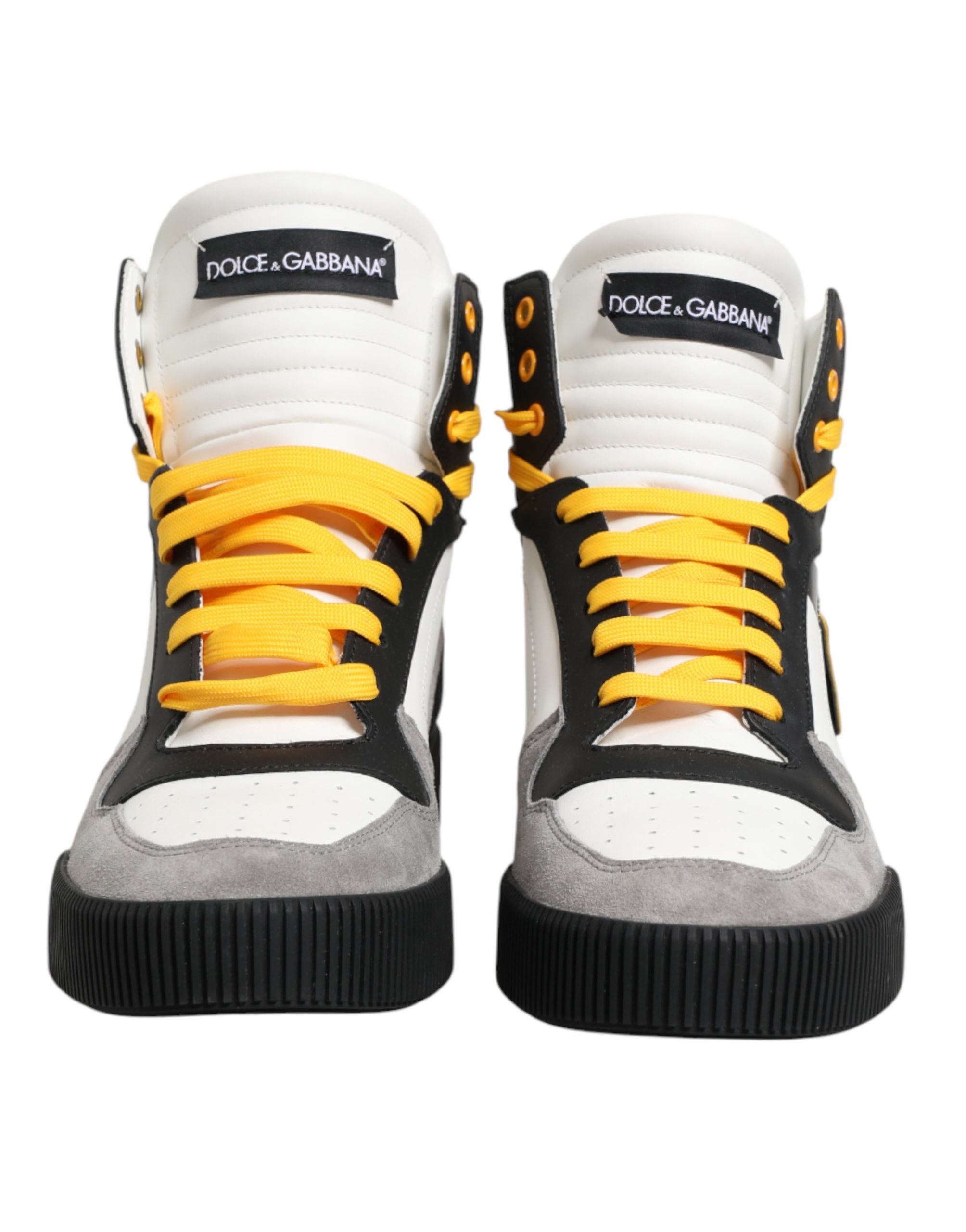Dolce & Gabbana Multicolor Calf Leather High Top Sneakers