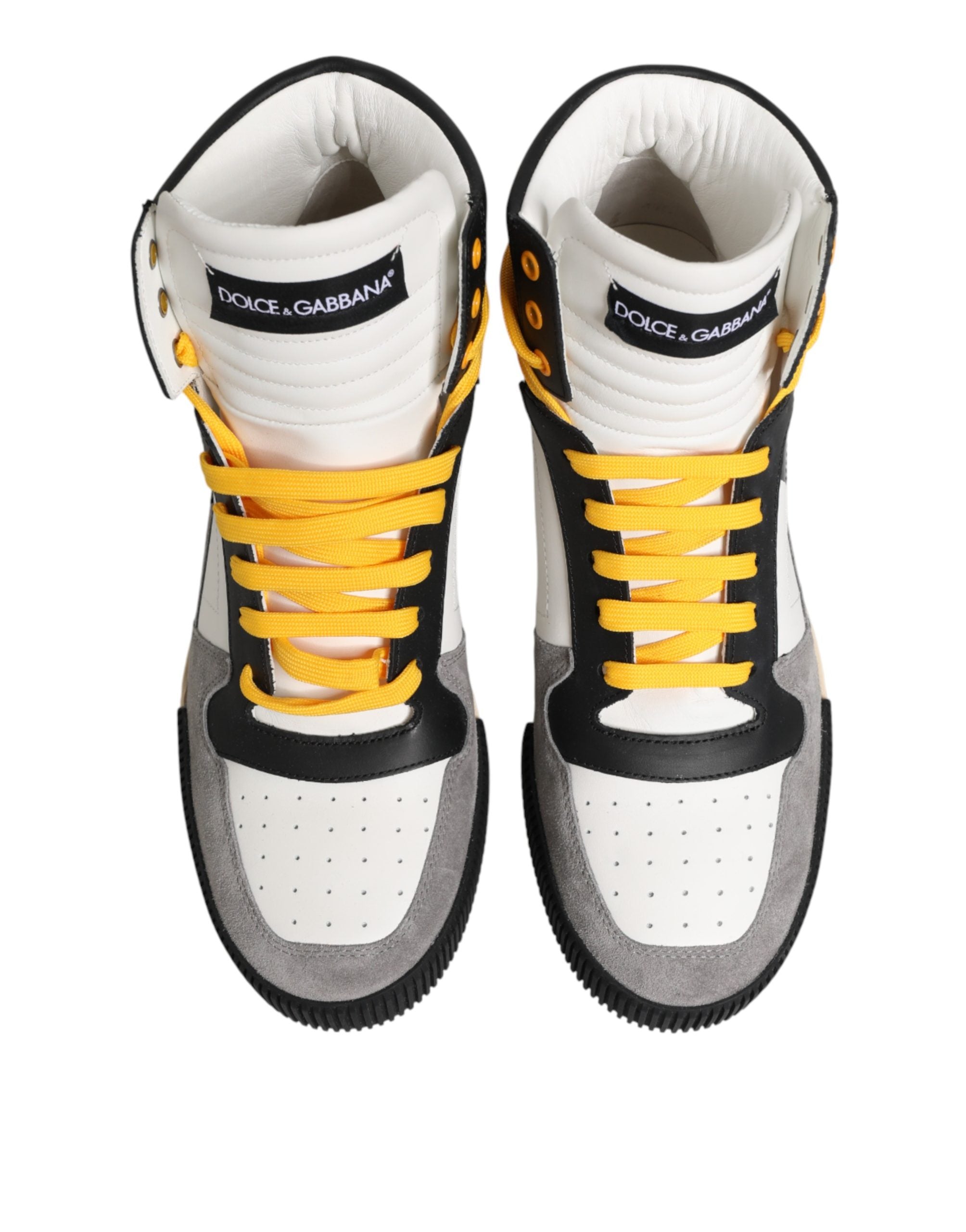 Dolce & Gabbana Multicolor Calf Leather High Top Sneakers