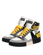 Dolce & Gabbana Multicolor Calf Leather High Top Sneakers