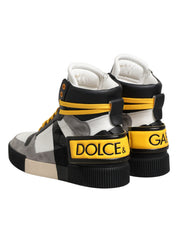 Dolce & Gabbana Multicolor Calf Leather High Top Sneakers