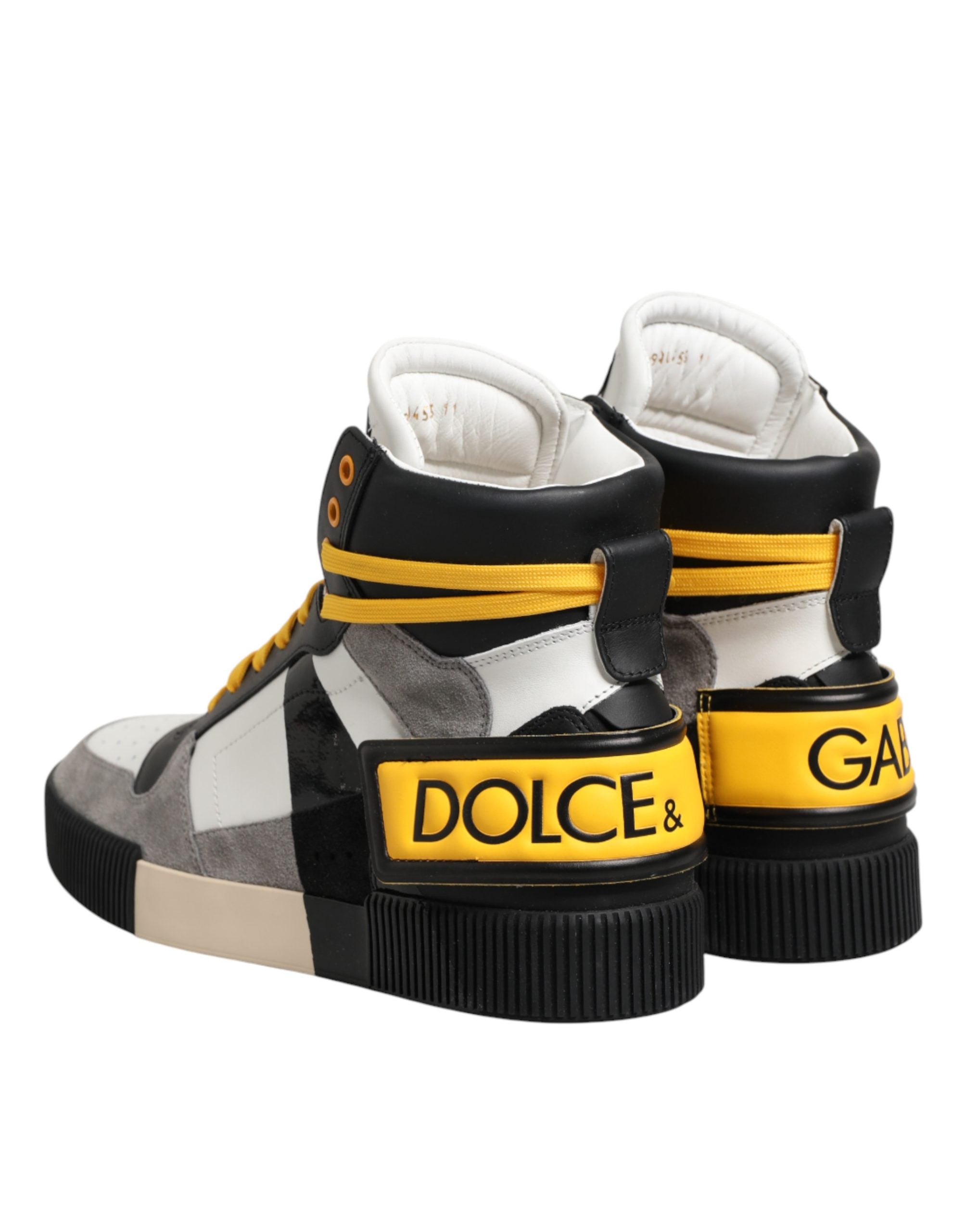 Dolce & Gabbana Multicolor Calf Leather High Top Sneakers
