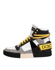 Dolce & Gabbana Multicolor Calf Leather High Top Sneakers