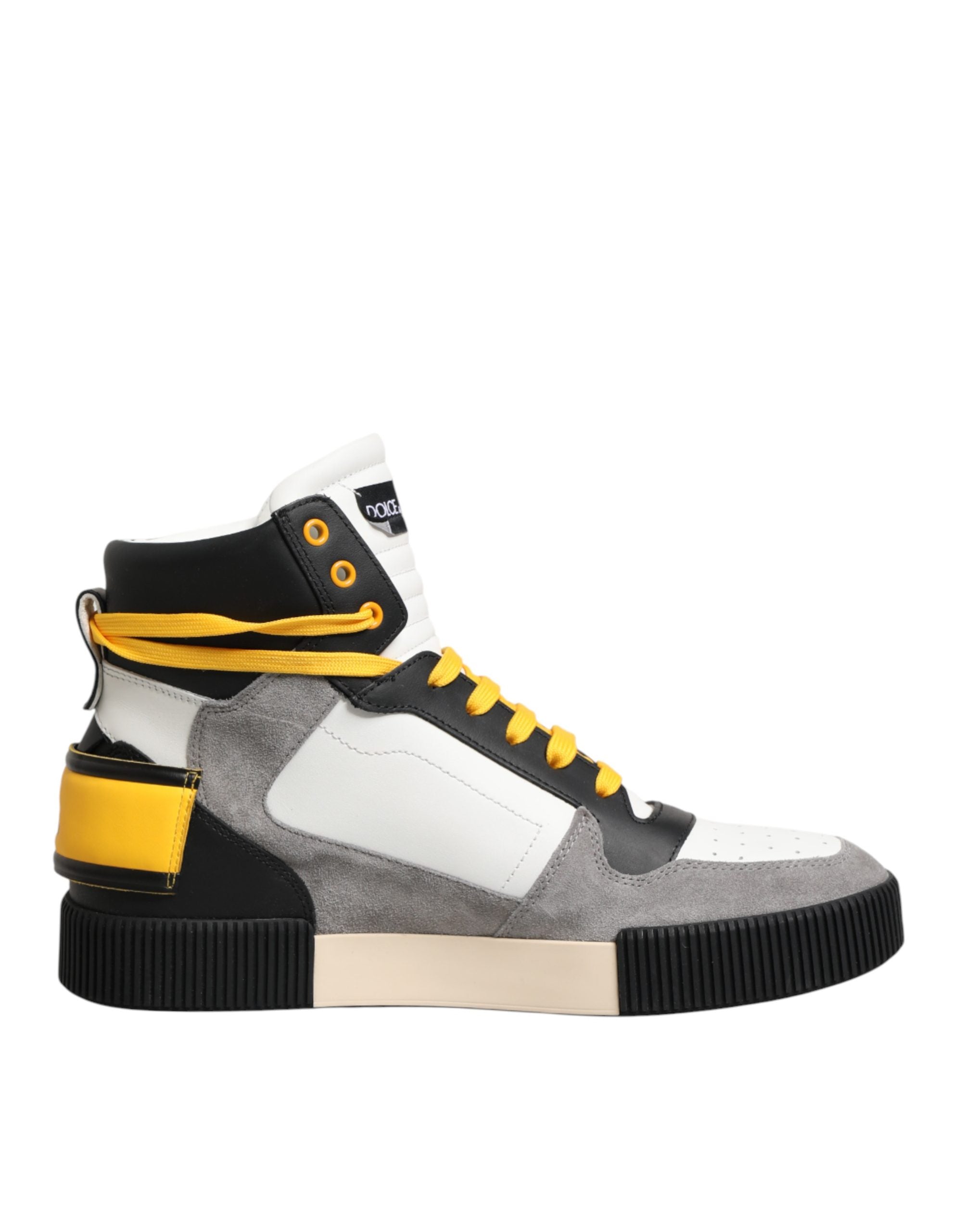 Dolce & Gabbana Multicolor Calf Leather High Top Sneakers
