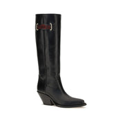 Chloé Black Calf Leather Over The Knee Boots