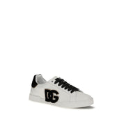 Dolce & Gabbana White Calf Leather Low Top Sneakers