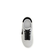 Dolce & Gabbana White Calf Leather Low Top Sneakers
