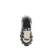 Dolce & Gabbana Gray Calf Leather Chunky Sneakers