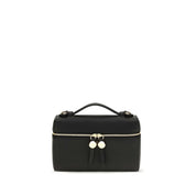 Tory Burch Black Calf Leather Top Handle Bag