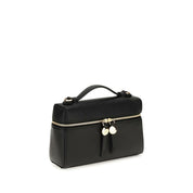 Tory Burch Black Calf Leather Top Handle Bag