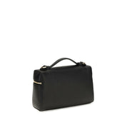 Tory Burch Black Calf Leather Top Handle Bag