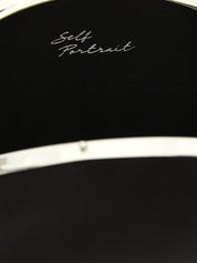 Self-Portrait Black Satin Clutch Bag