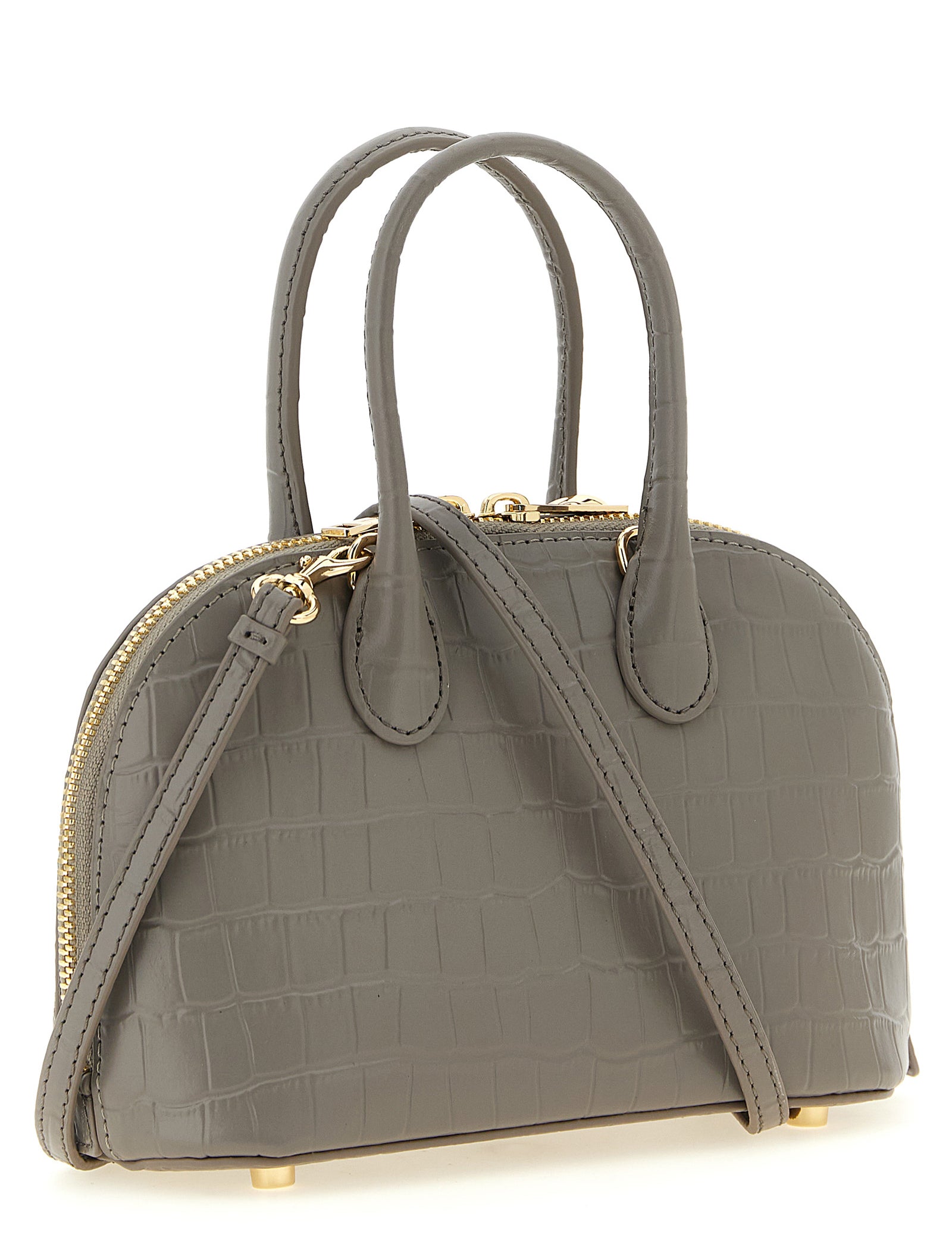Self-Portrait Gray Leather Handbag