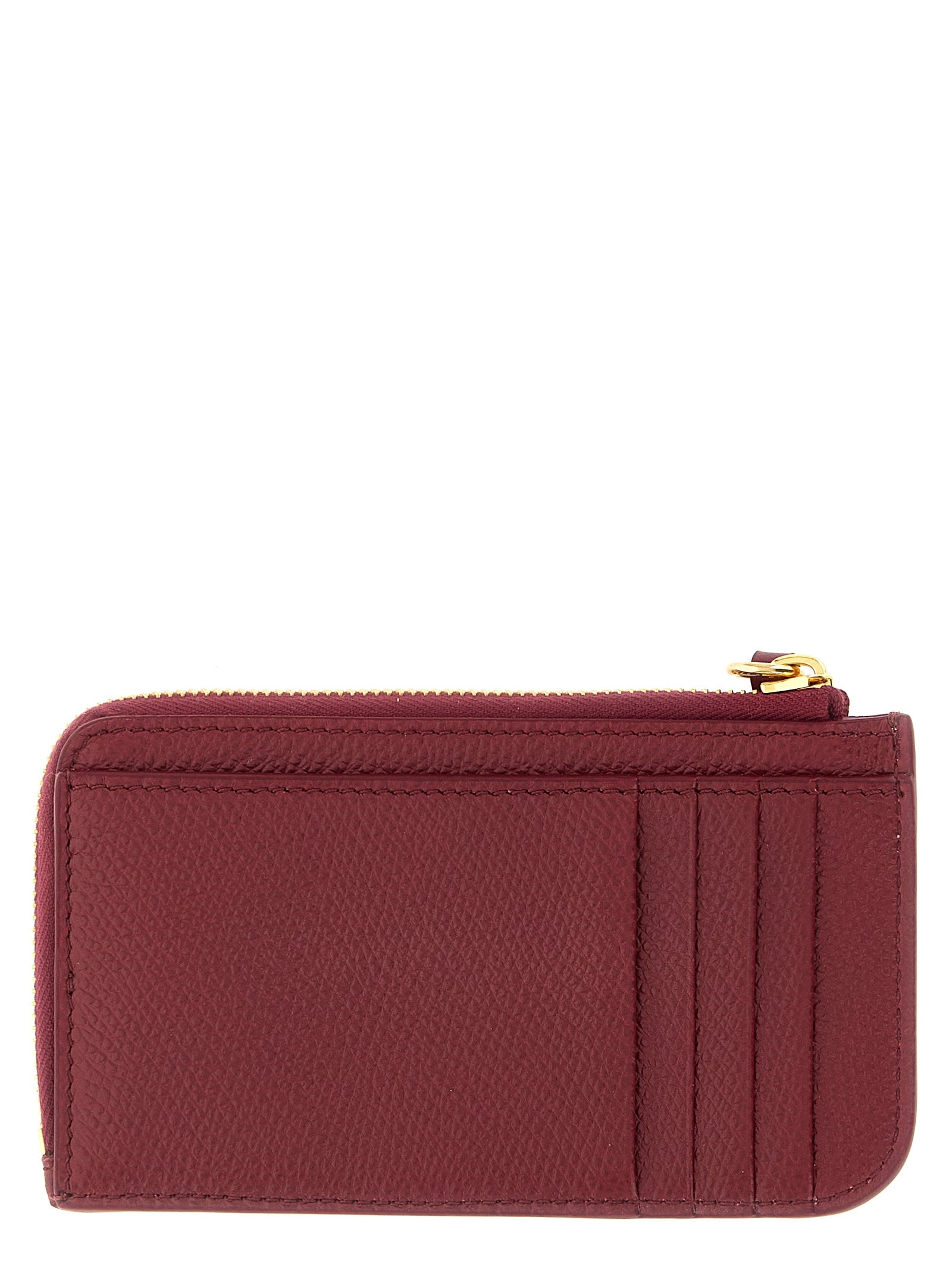 Valentino Garavani Bordeaux Lamb Leather Wallets & Card Holders