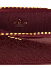 Valentino Garavani Bordeaux Lamb Leather Wallets & Card Holders