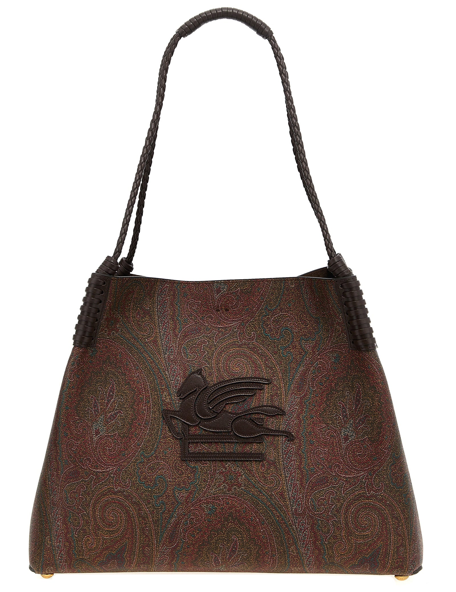 Etro Brown Cotton Shopping Bag