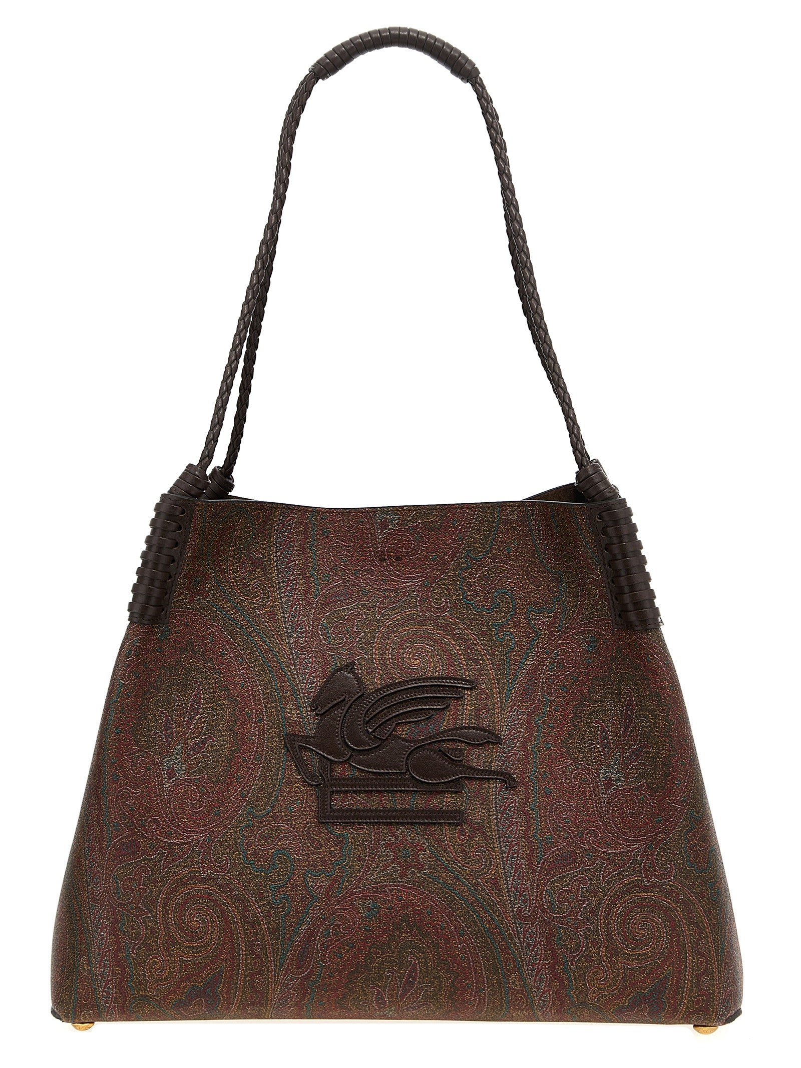 Etro Brown Cotton Shopping Bag