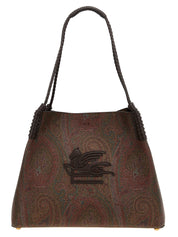 Etro Brown Cotton Shopping Bag
