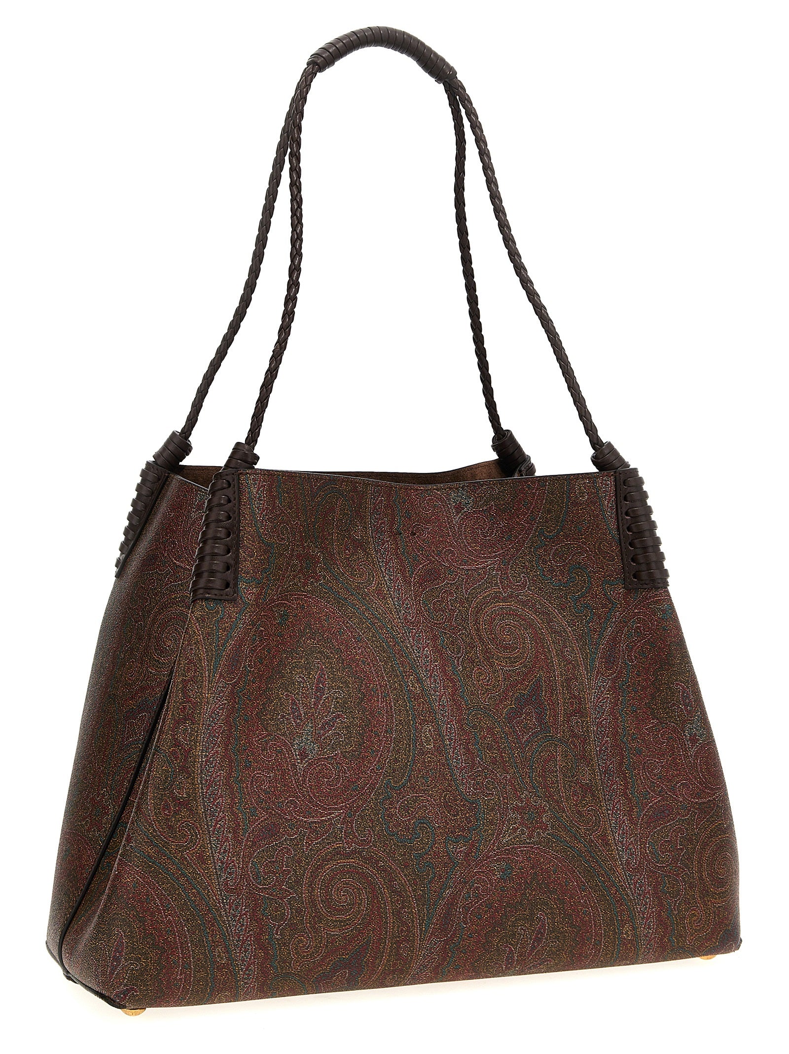 Etro Brown Cotton Shopping Bag