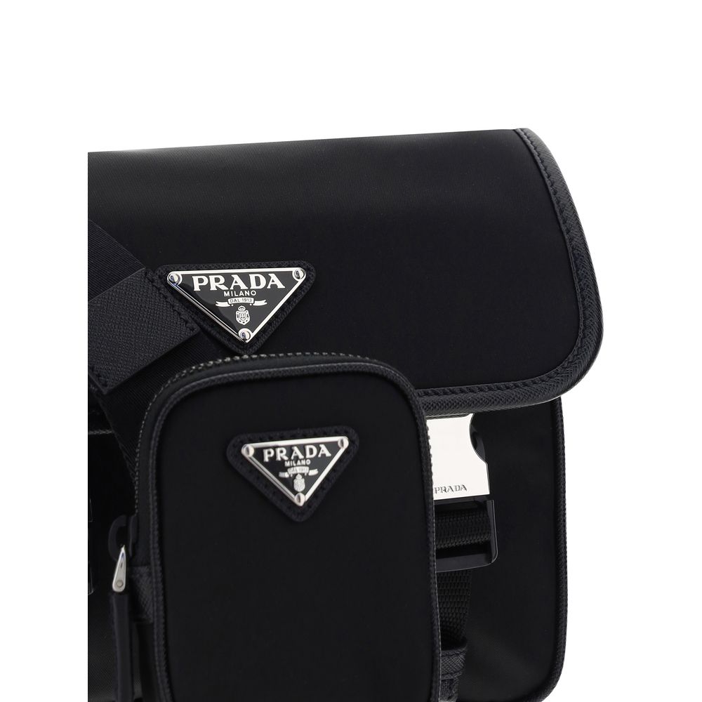Prada Black Re-Nylon Shoulder Bags
