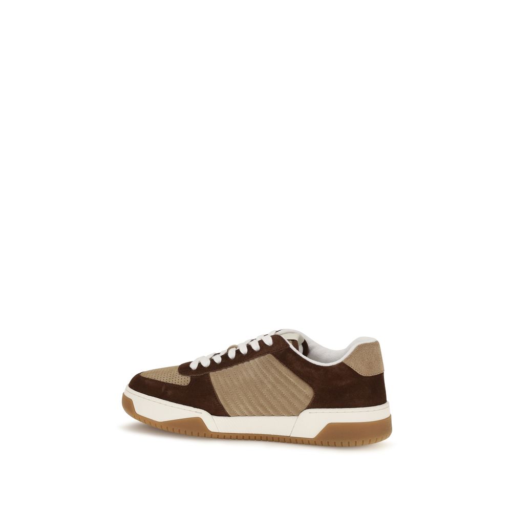 Valentino Garavani Brown Napa Leather Low Top Sneakers