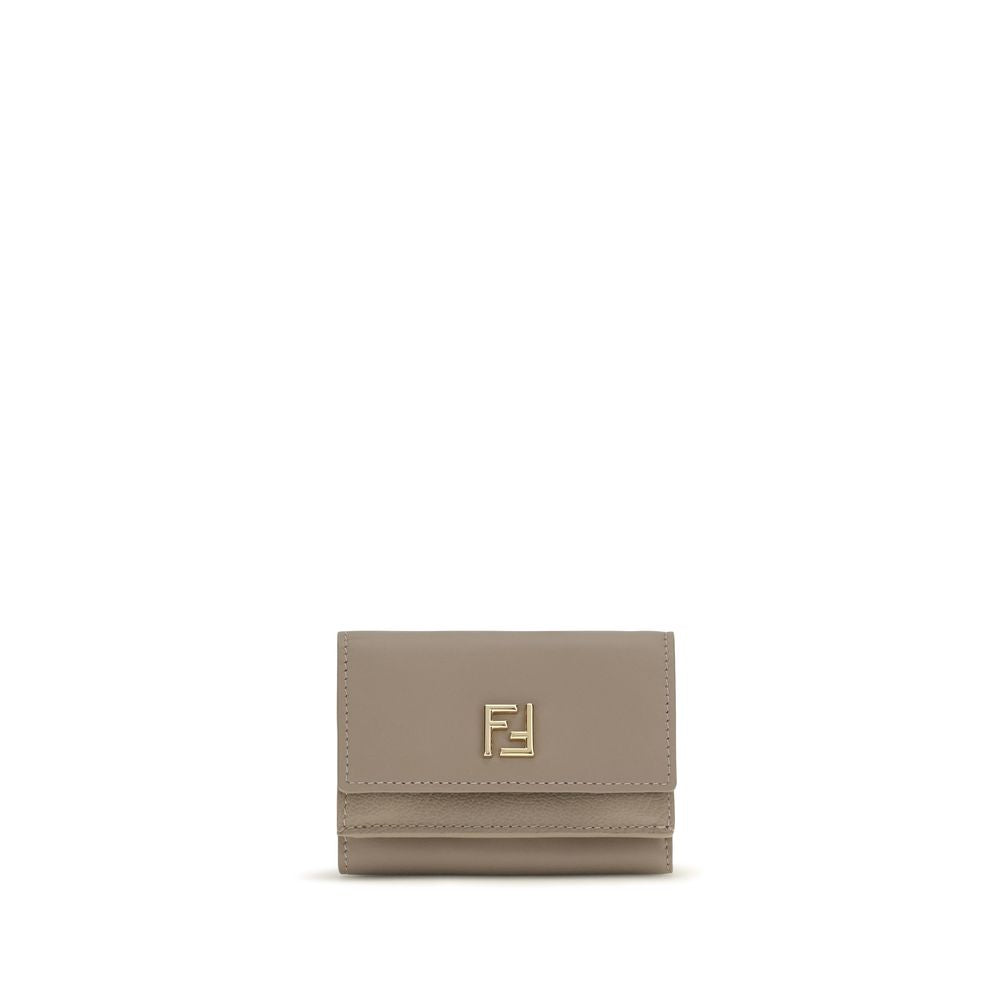 Fendi Taupe Calf Leather Wallet