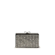 Self-Portrait Silver Glass Clutch Bag