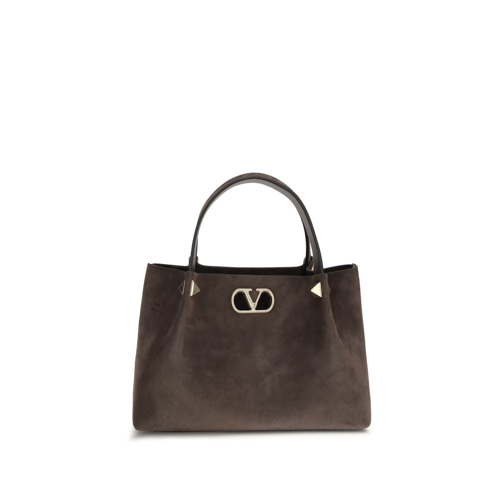 Valentino Garavani Brown Calf Leather Shoulder Bag
