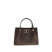 Valentino Garavani Brown Calf Leather Shoulder Bag