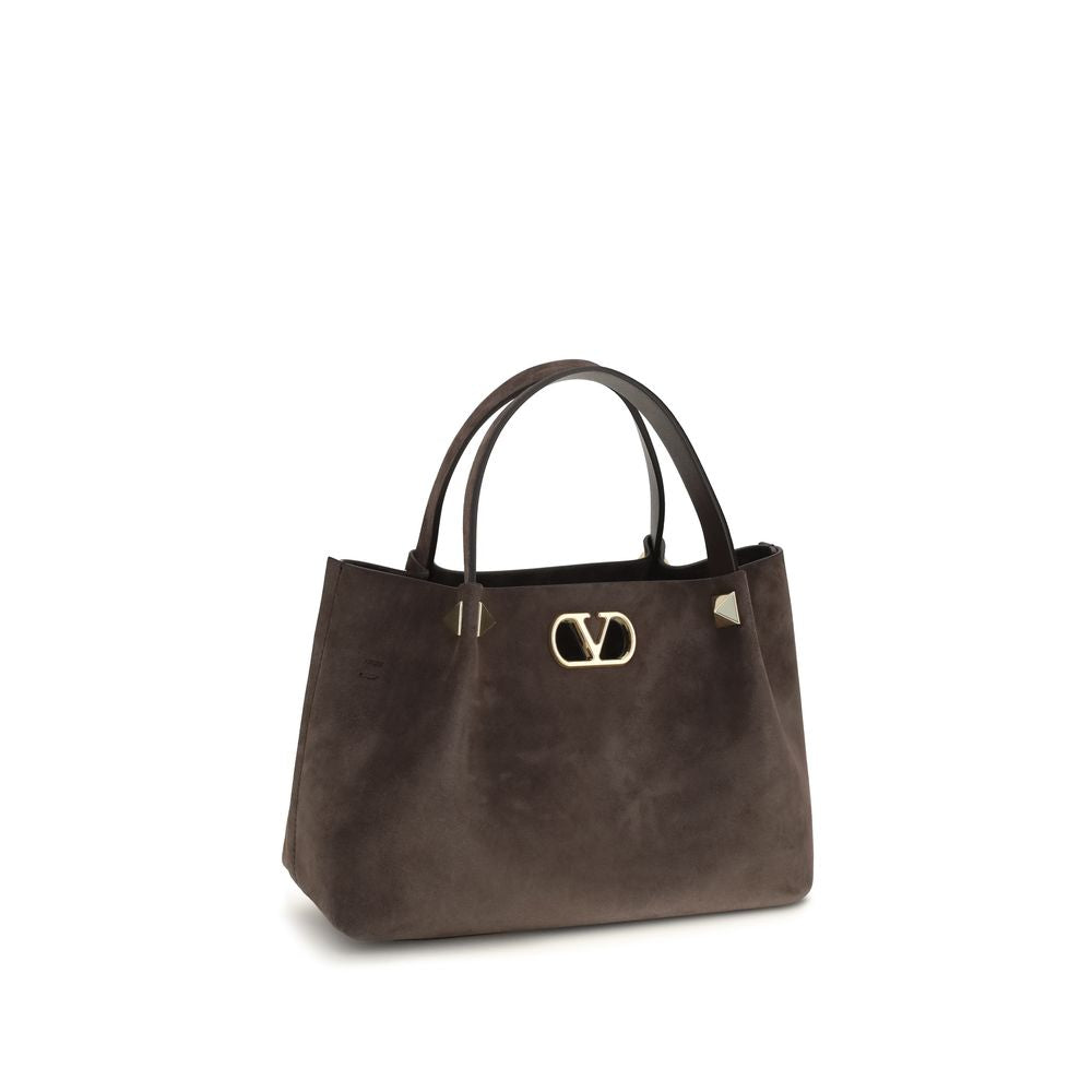 Valentino Garavani Brown Calf Leather Shoulder Bag