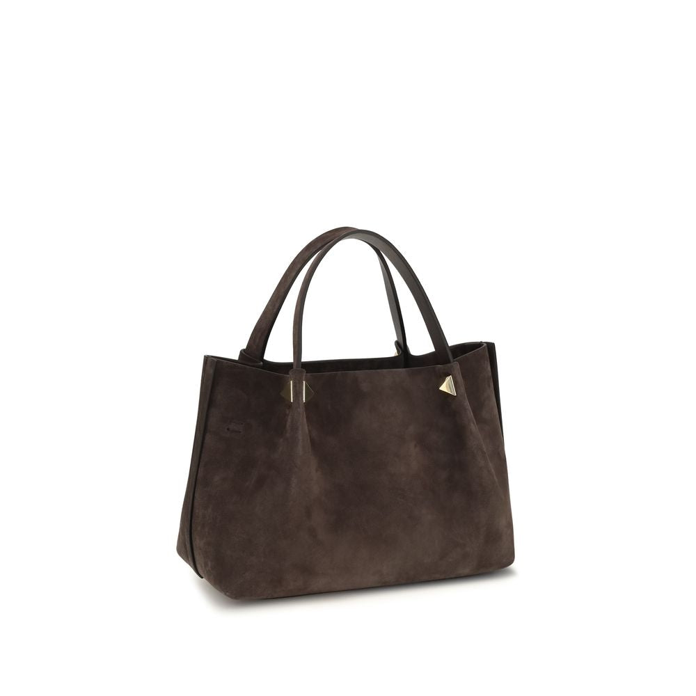 Valentino Garavani Brown Calf Leather Shoulder Bag