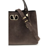 Valentino Garavani Brown Calf Leather Shoulder Bag