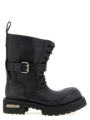 Balenciaga Black Calfskin Leather Ankle Boots