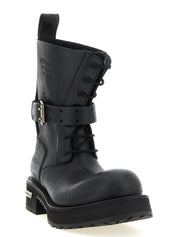 Balenciaga Black Calfskin Leather Ankle Boots