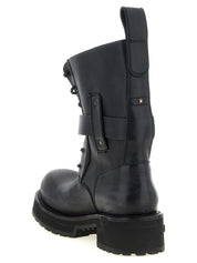 Balenciaga Black Calfskin Leather Ankle Boots