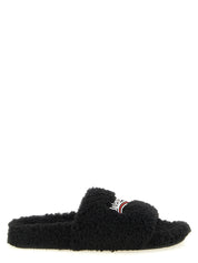 Balenciaga Black Polyester Slides