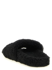 Balenciaga Black Polyester Slides