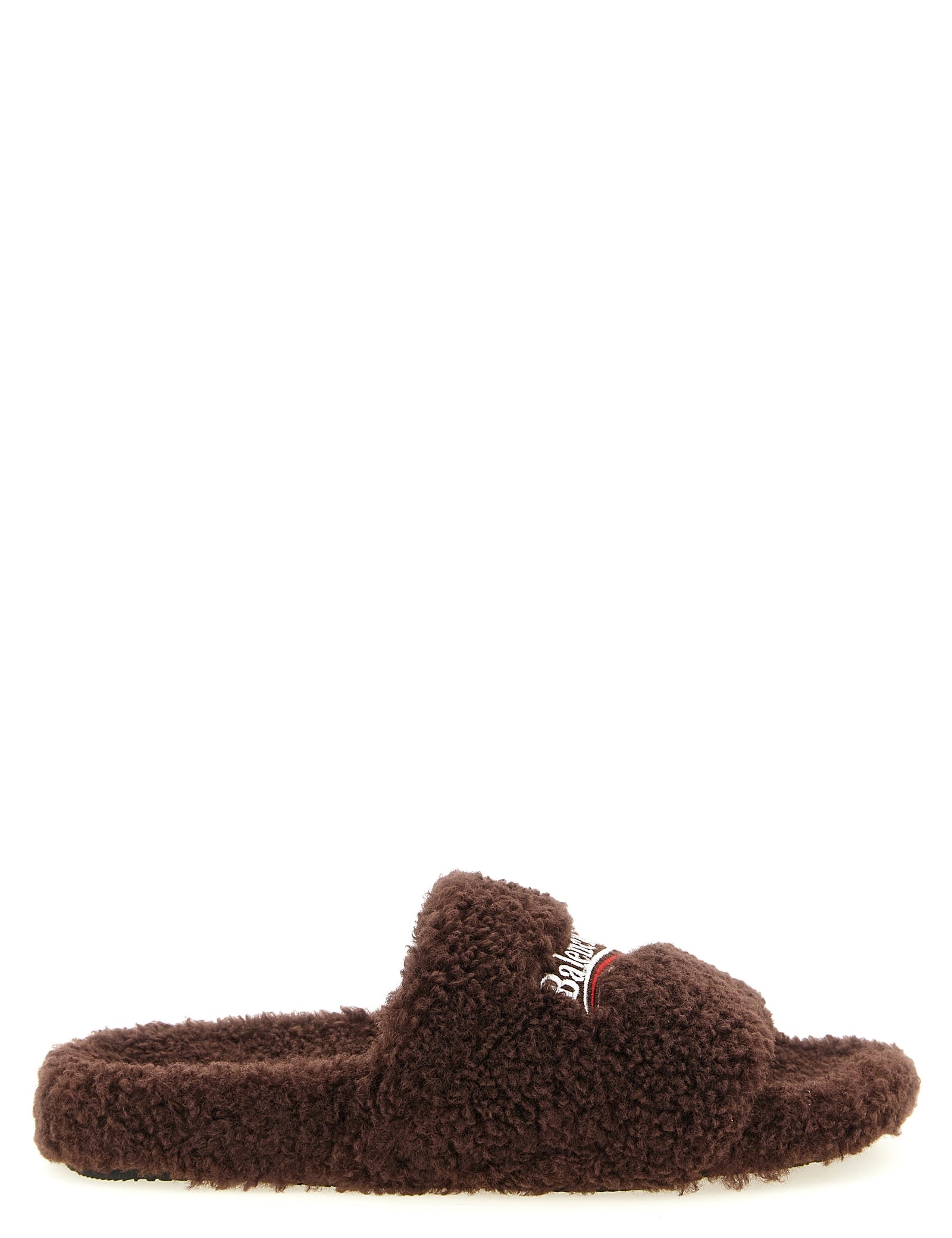 Balenciaga Brown Polyester Slides
