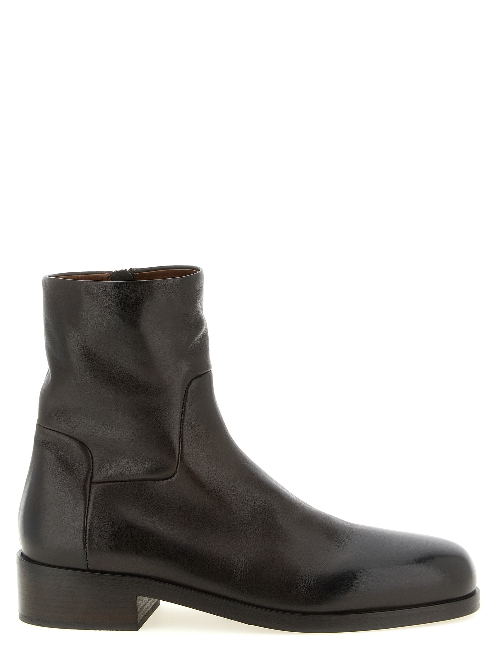 Marsell Brown Calfskin Ankle Boots