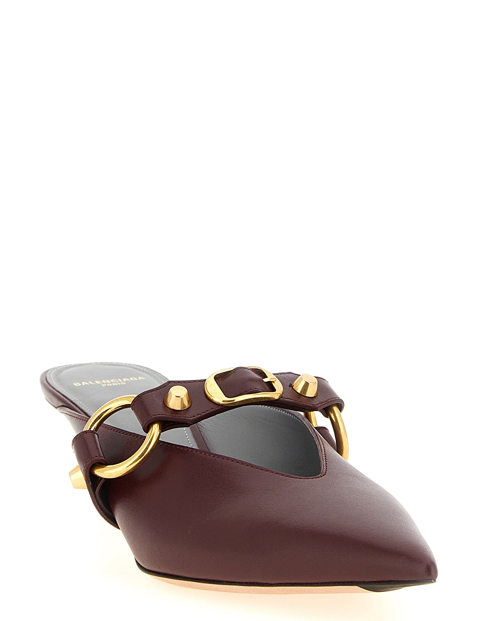 Balenciaga Bordeaux Calfskin Mule