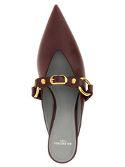 Balenciaga Bordeaux Calfskin Mule