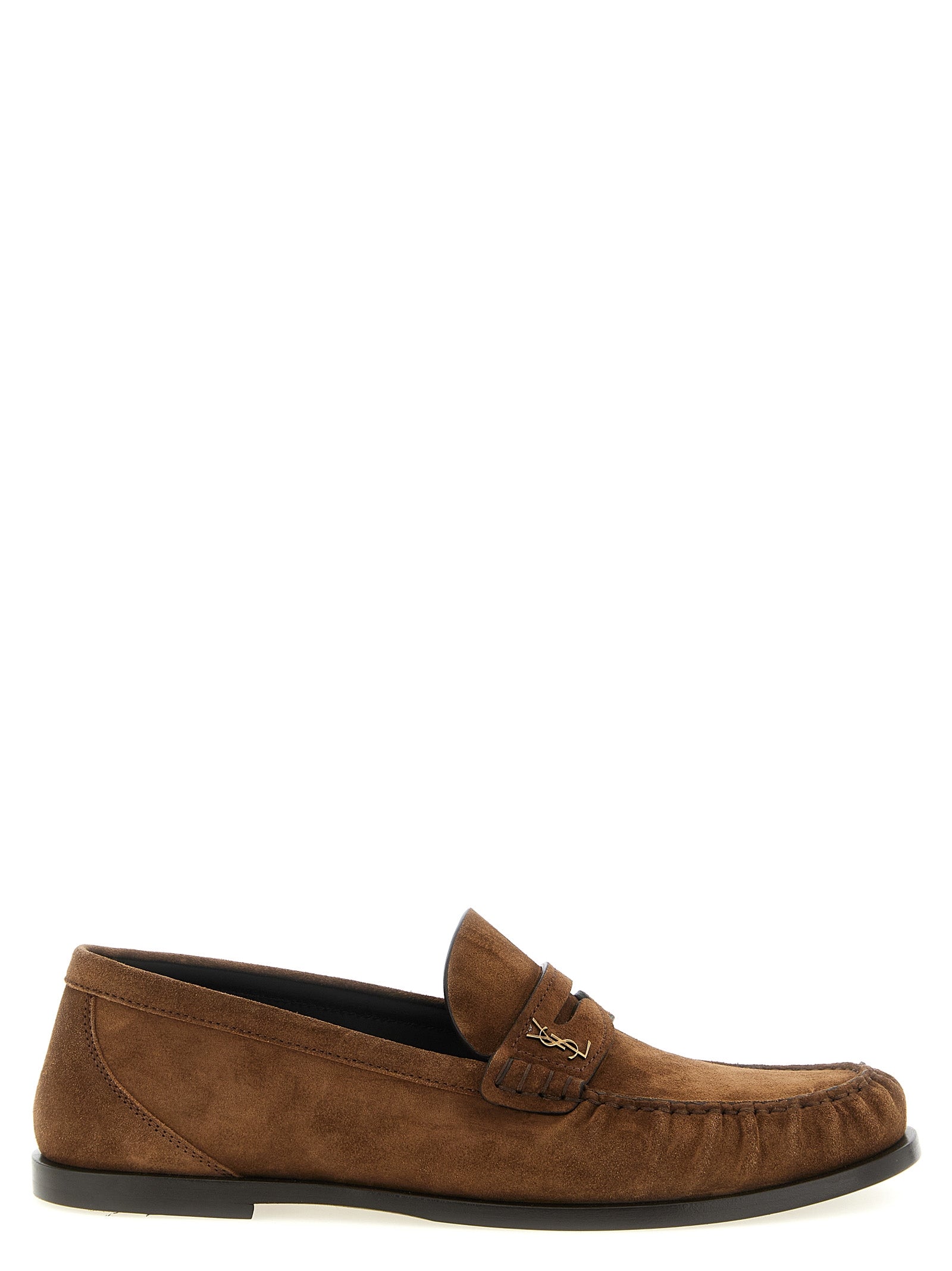 Saint Laurent Brown Calfskin Loafers