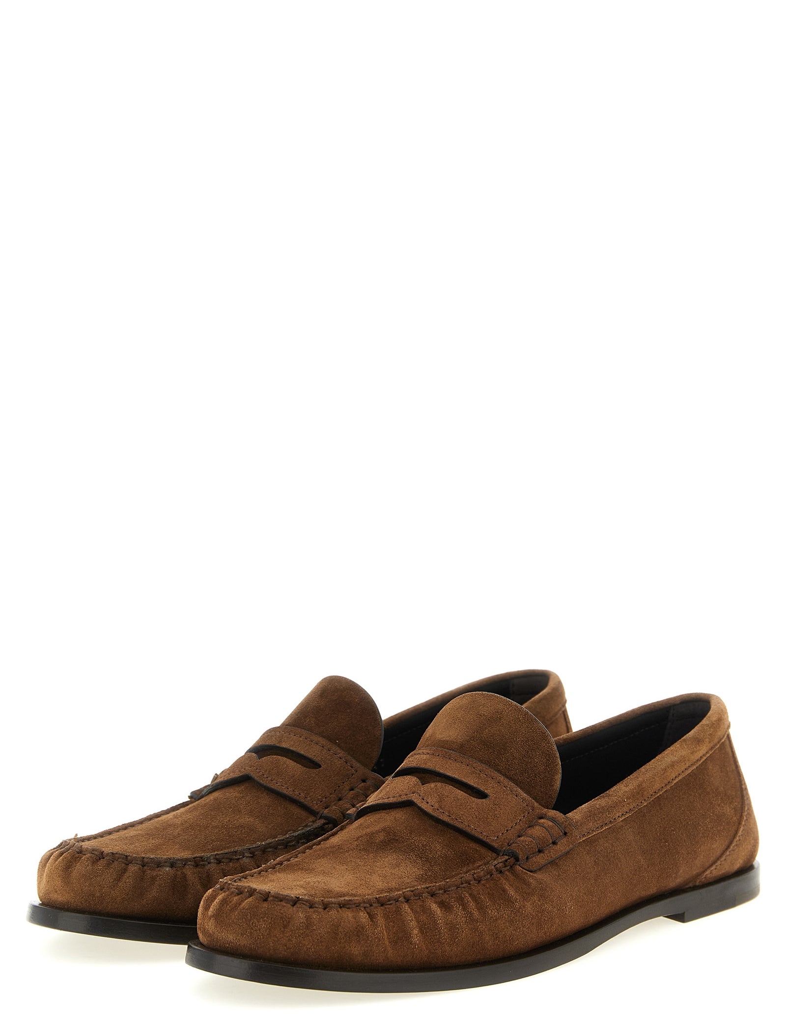 Saint Laurent Brown Calfskin Loafers