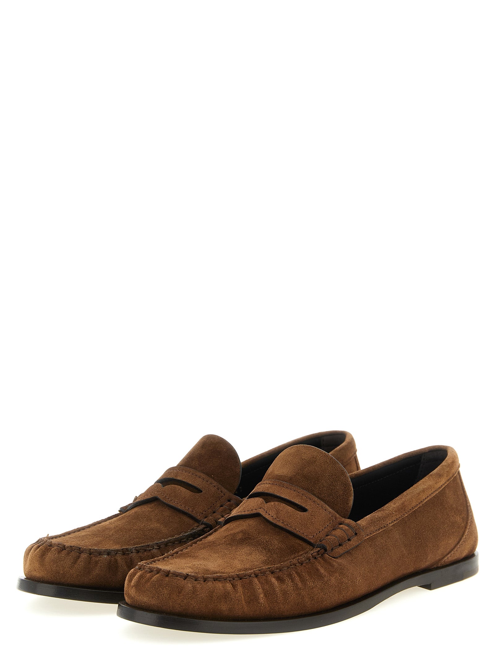 Saint Laurent Brown Calfskin Loafers