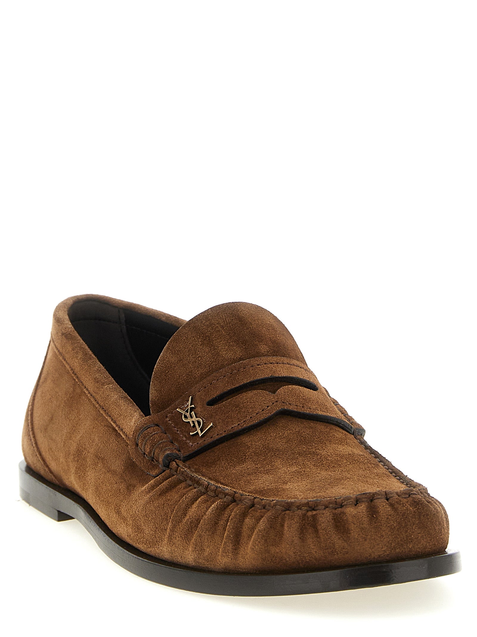 Saint Laurent Brown Calfskin Loafers