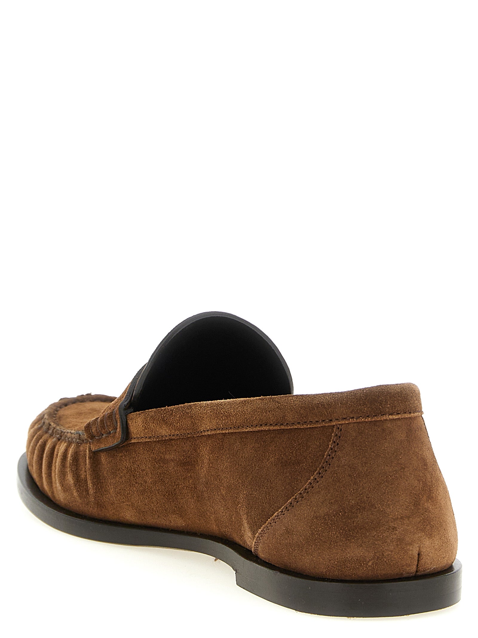 Saint Laurent Brown Calfskin Loafers